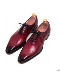 Burgundy dress sale boots mens