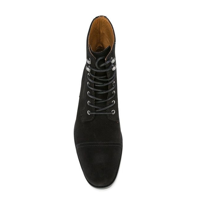Handcrafted Mens Fashion Black Suede Lace Up Boots, Men Suede Ankle ...