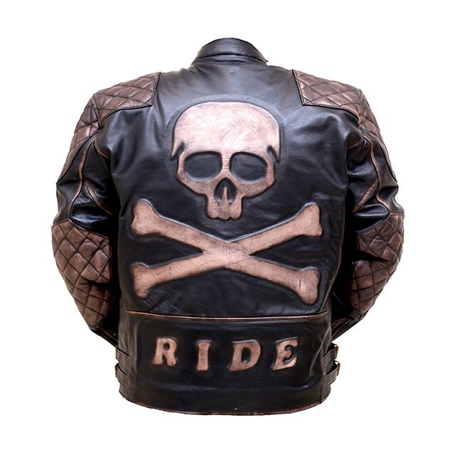 Men Black Leather Biker Jacket, Racers Club Motorcycle Leather Jacket ...